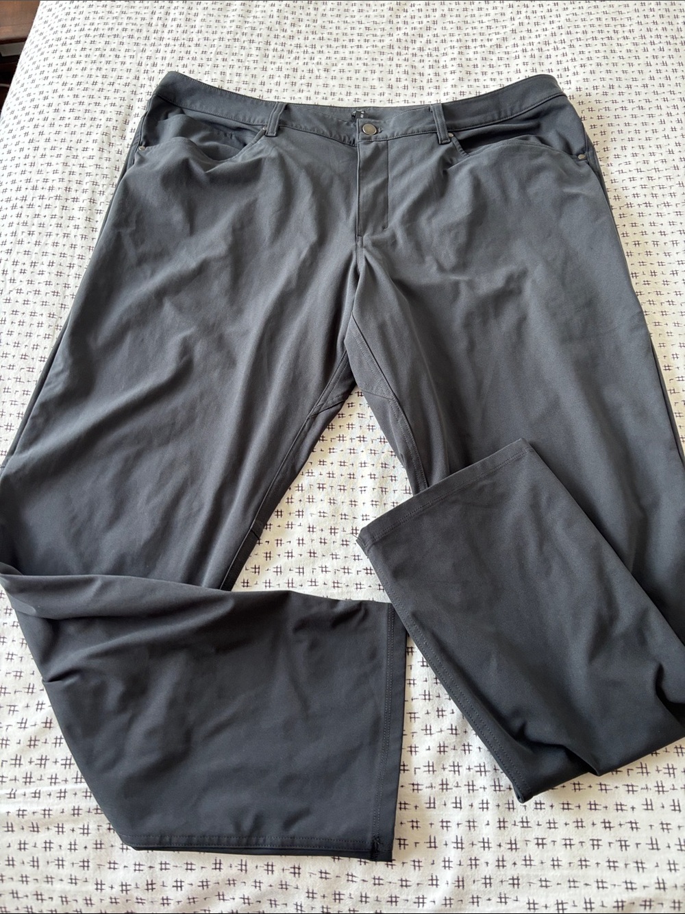 lululemon Men’s ABC pants, warpstreme, dark gray, straight leg, size 40